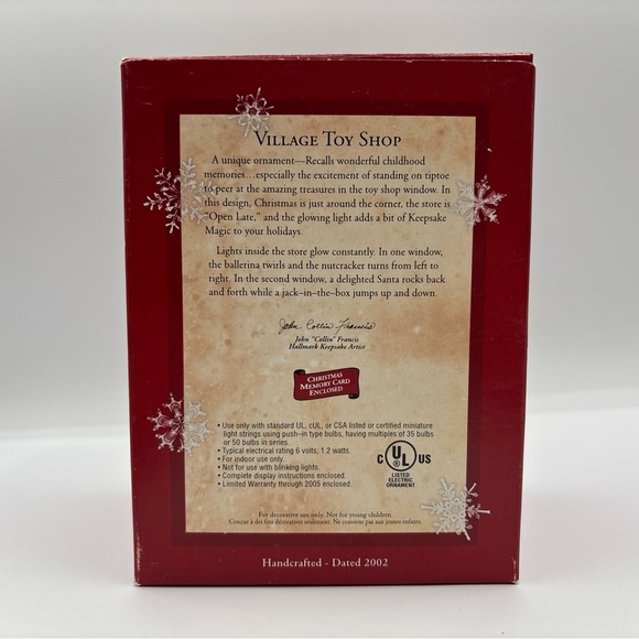 Hallmark Keepsake Ornament Dated 2002 Village Toy Shop Handcrafted - Picture 11 of 12